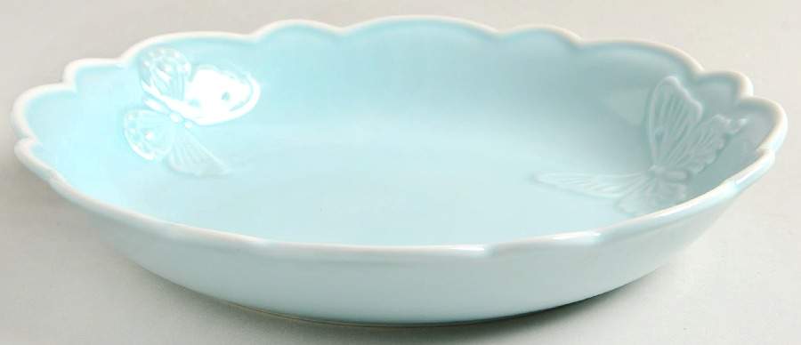 Butterfly Meadow Carved (Blue) 8" Individual Pasta Bowl by Lenox-1
