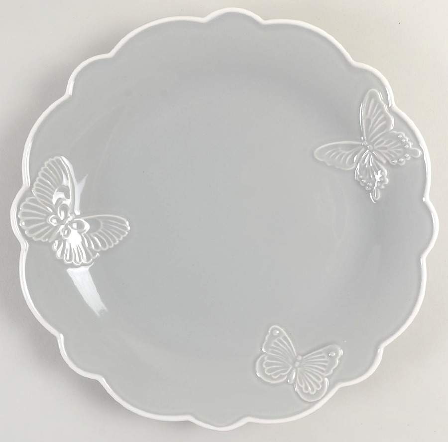 Butterfly Meadow Carved (Slate) Dinner Plate by Lenox-1