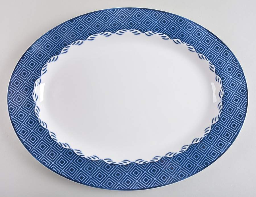 Blue Pointe 16" Oval Serving Platter by Lenox-1