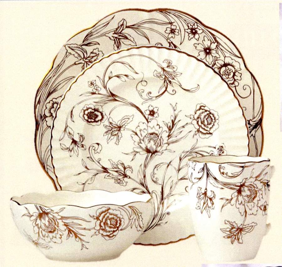 Marchesa Shades Floral (White) Dinner Plate by Lenox-1