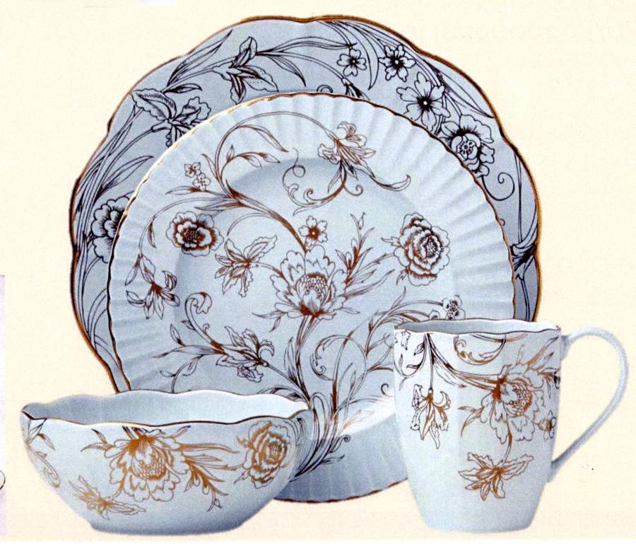 Marchesa Shades Floral (Blue) Dinner Plate by Lenox-1