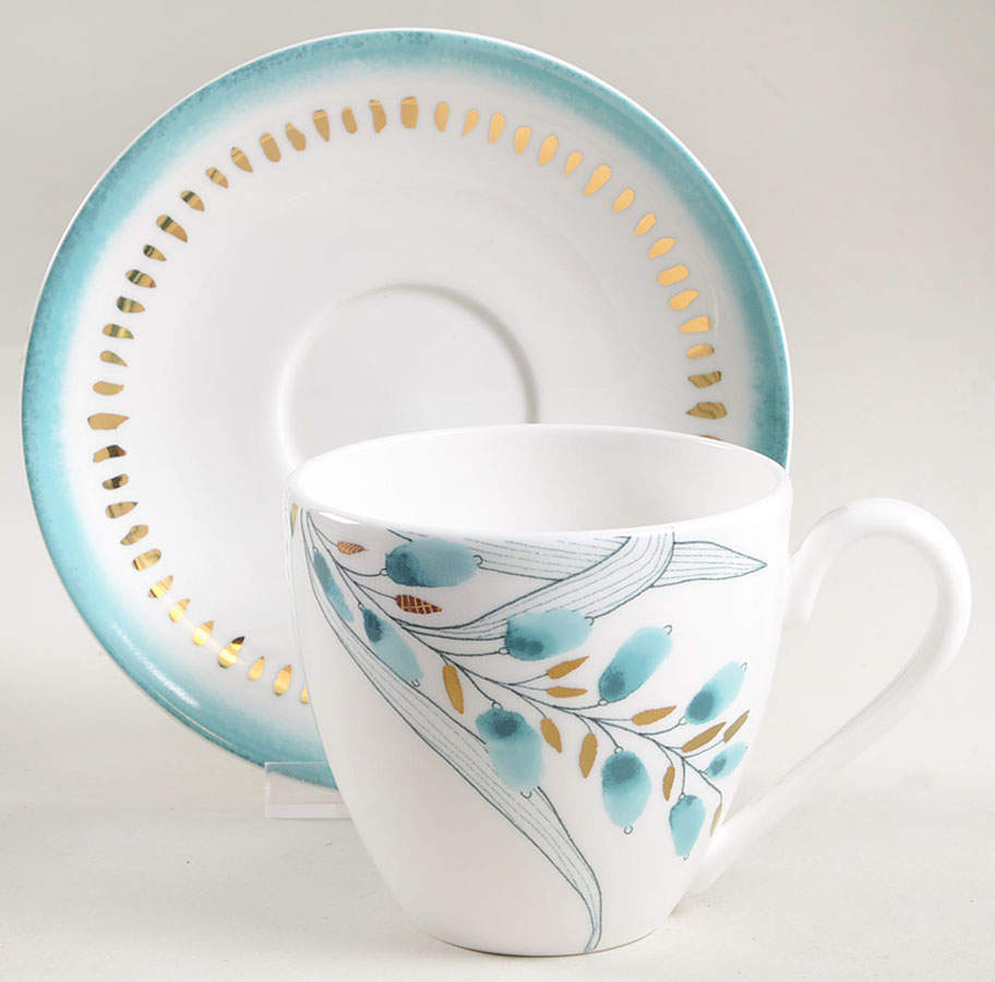Goldenrod Flat Cup & Saucer Set by Lenox-1