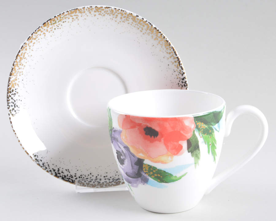 Passion Bloom Flat Cup & Saucer Set by Lenox-1