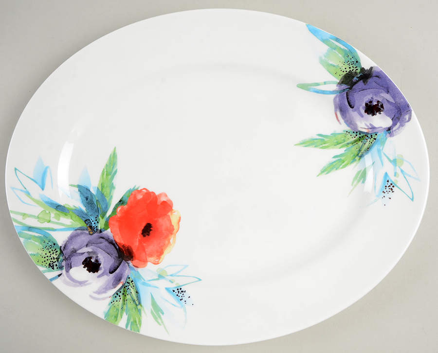 Passion Bloom 13" Oval Serving Platter by Lenox-1
