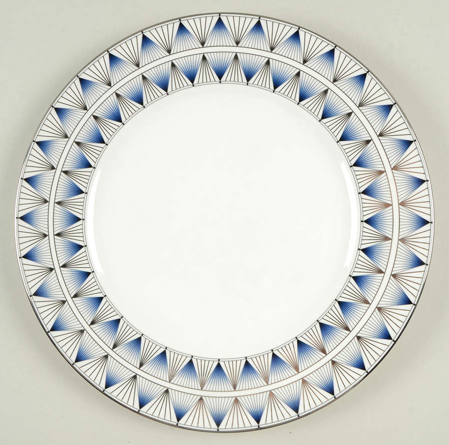 Geodesia Blue Dinner Plate by Lenox-1