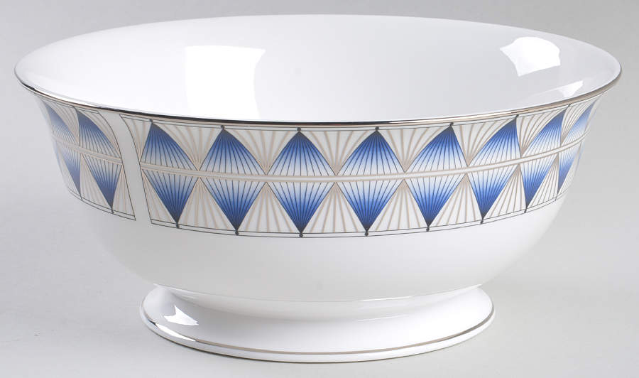 Geodesia Blue 8" Round Serving Bowl by Lenox-1