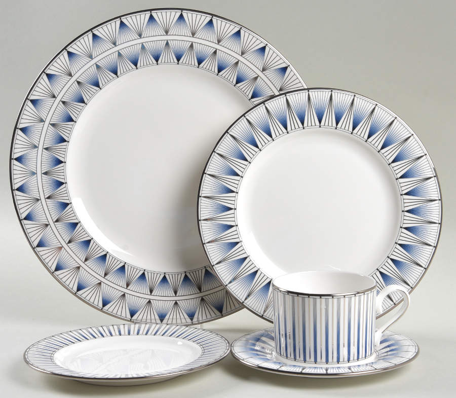 Geodesia Blue 5 Piece Place Setting by Lenox-1