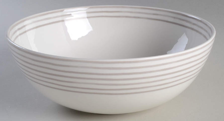 Charlotte Street North Grey Large Round Serving Bowl by Lenox-1