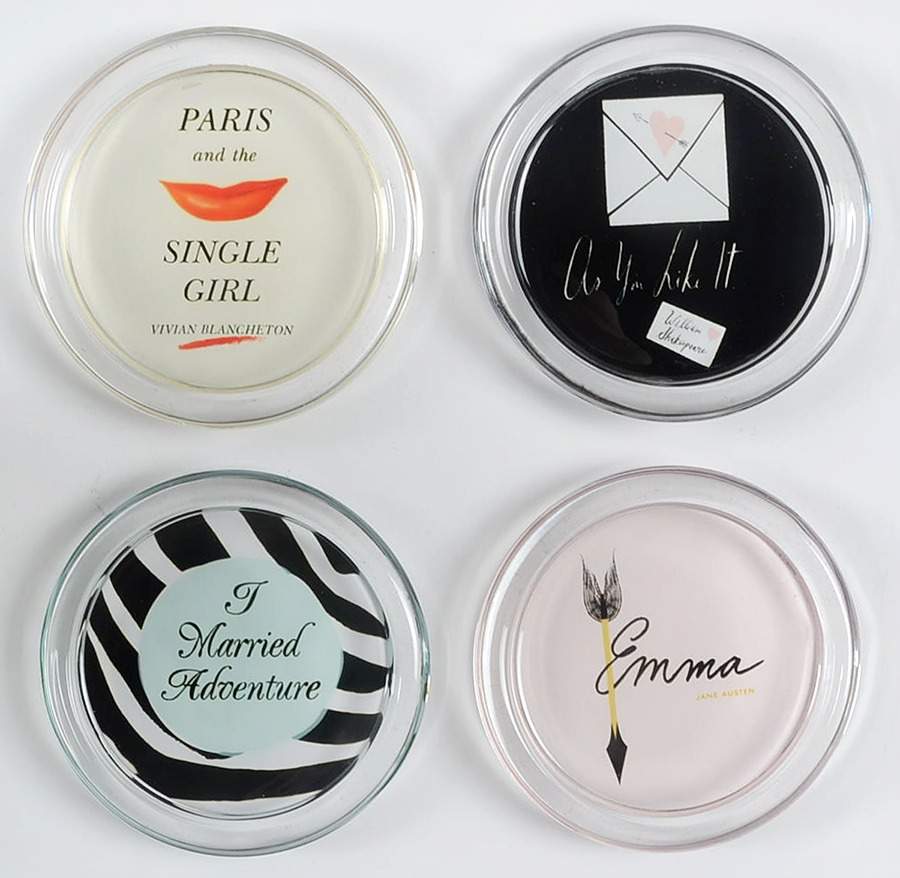 A Way with Words (Giftware) Glassware Coaster - Set of 4 Motifs by Lenox-1