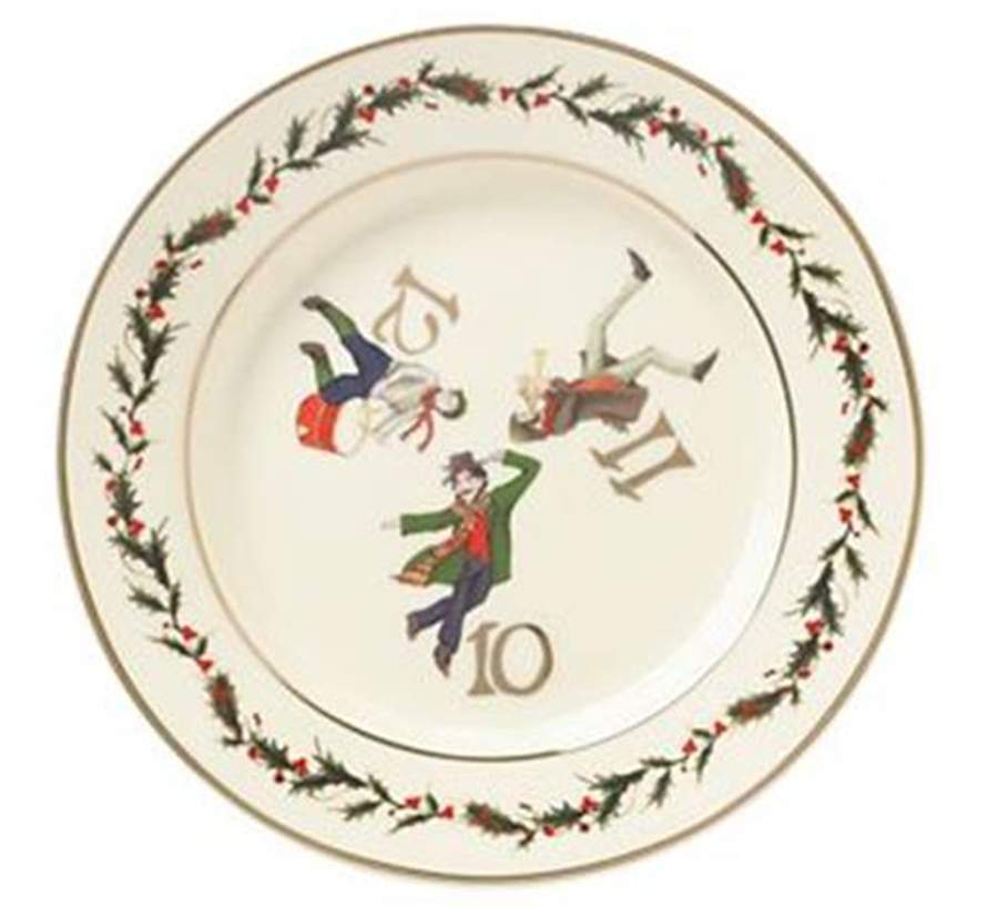 Twelve Days of Christmas Dessert/Pie Plate by Lenox-1