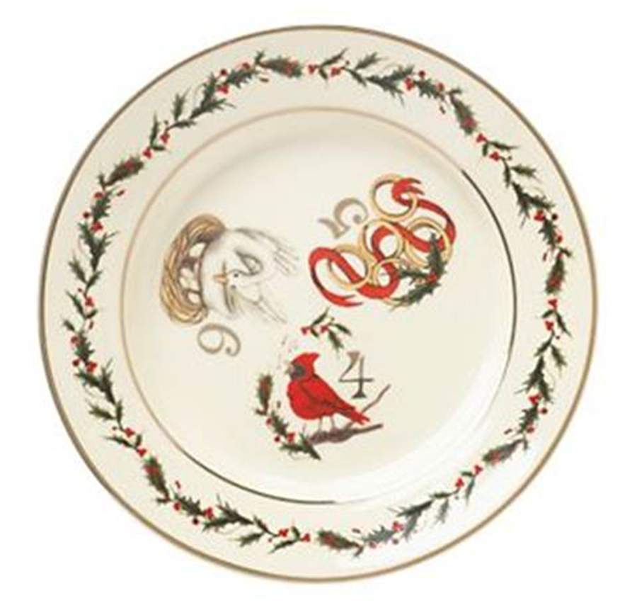 Twelve Days of Christmas Dessert/Pie Plate by Lenox-1