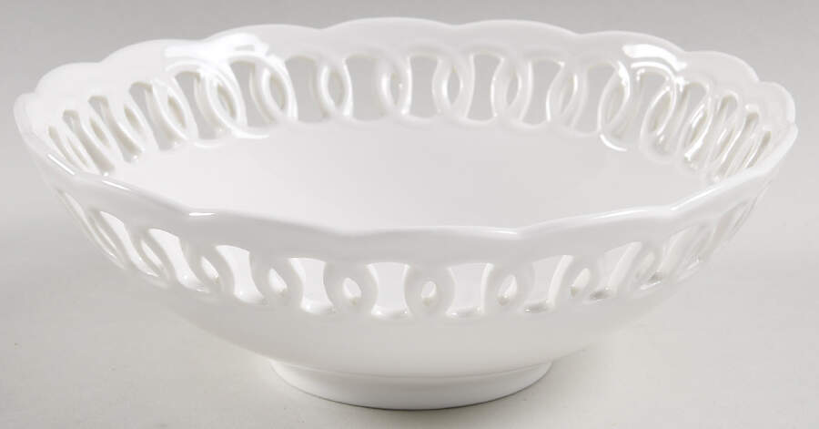 Firenze 8" Pierced Footed Bowl by La Porcellana Bianca-1