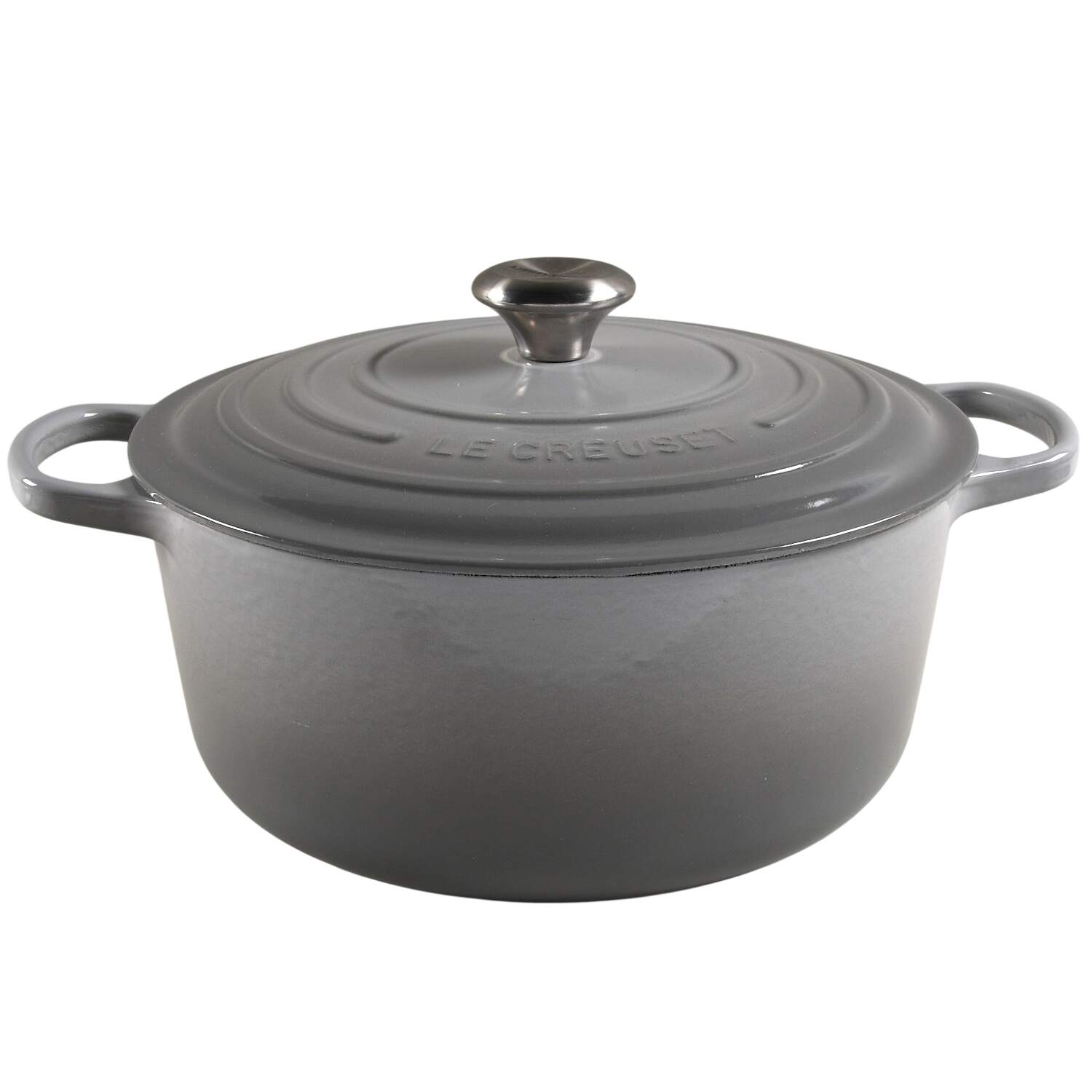 Mist Grey, French Grey 7.25 Qt Cast Iron Dutch Oven & Lid by Le Creuset-1
