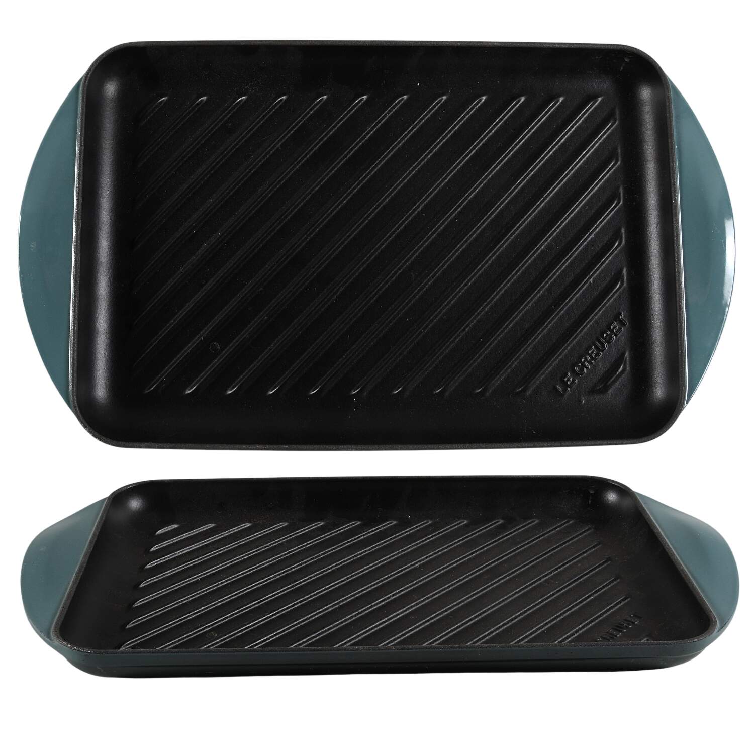 Ocean Cast Iron Rectangular Skinny Grill Pan by Le Creuset-1