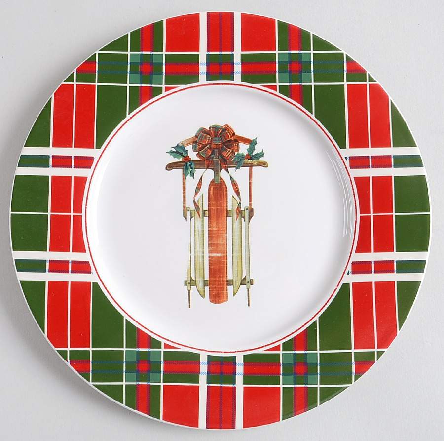 Vintage Plaid Accent Salad/Dessert Plate by Lenox-1