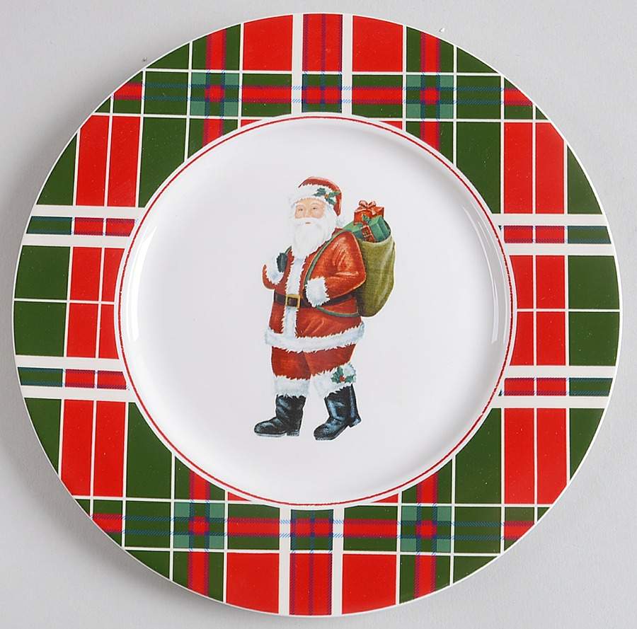Vintage Plaid Accent Salad/Dessert Plate by Lenox-1