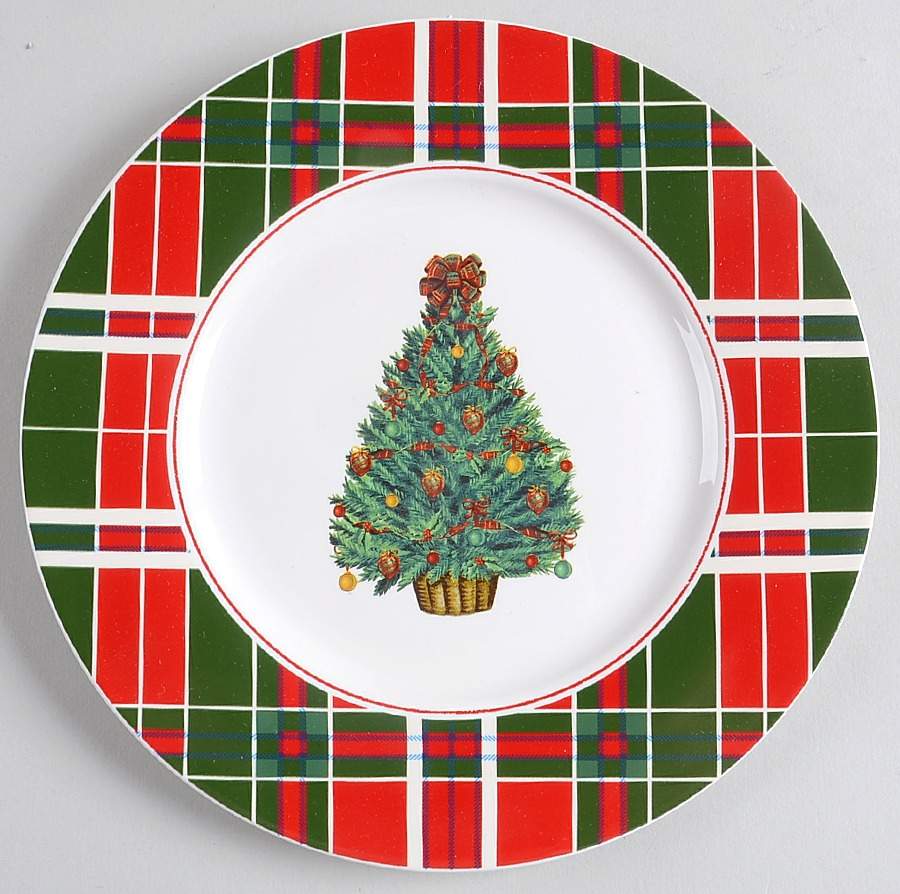 Vintage Plaid Accent Salad/Dessert Plate by Lenox-1