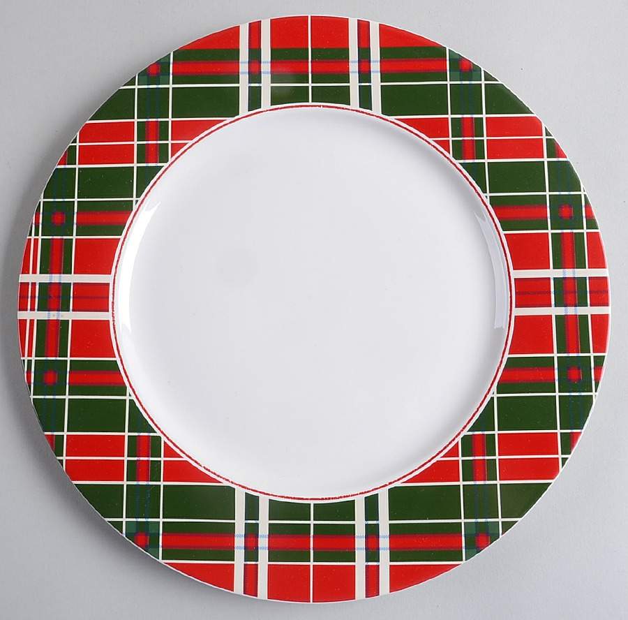 Vintage Plaid Dinner Plate by Lenox-1