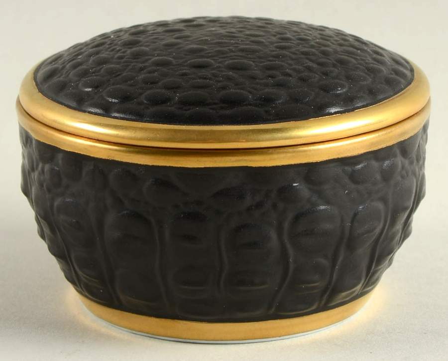 Crocodile 3" Round Box & Lid by L'Objet-1
