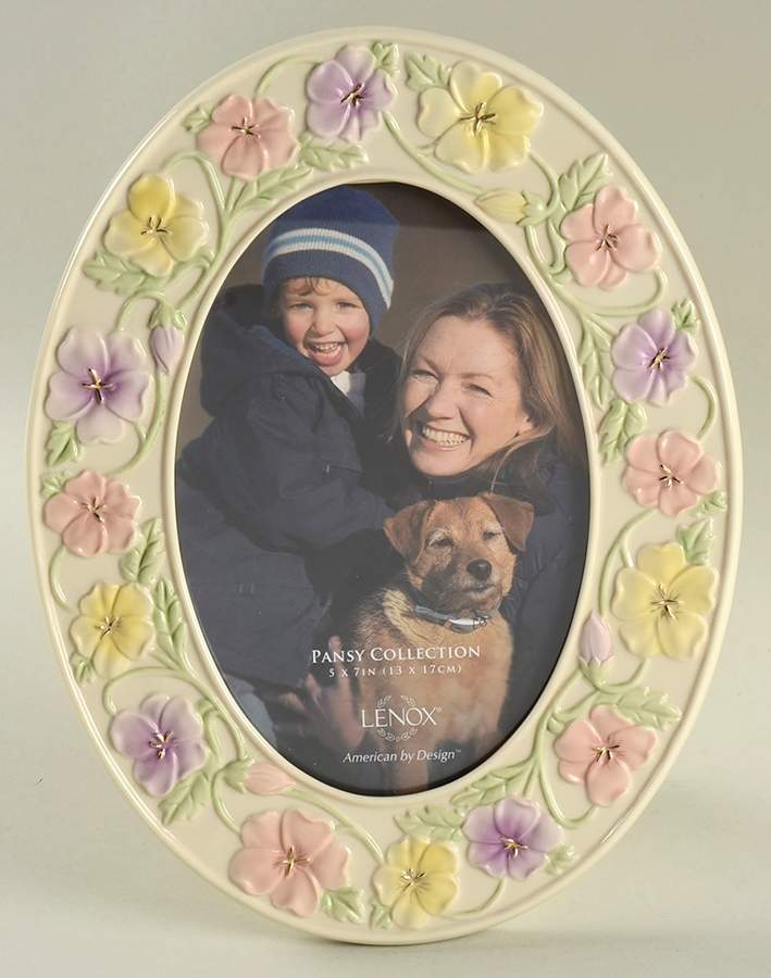 Pansy Oval Frame-Holds 5" X 7" by Lenox-1
