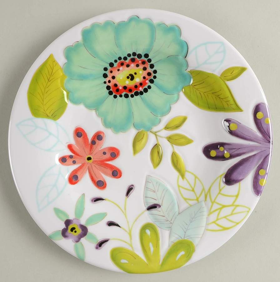 Flora Salad/Dessert Plate by Laurie Gates-1