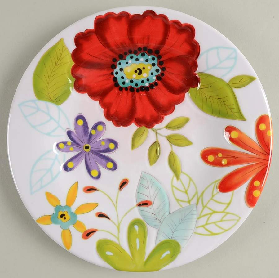 Flora Salad/Dessert Plate by Laurie Gates-1