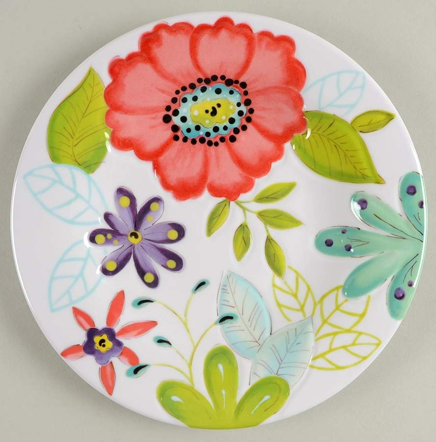 Flora Salad/Dessert Plate by Laurie Gates-1