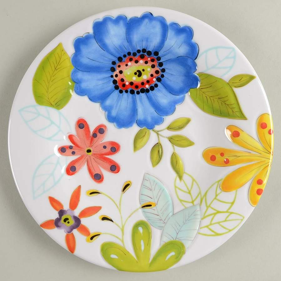 Flora Salad/Dessert Plate by Laurie Gates-1