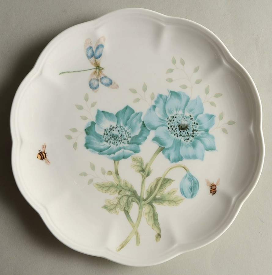 Butterfly Meadow Turquoise Salad/Dessert Plate by Lenox-1