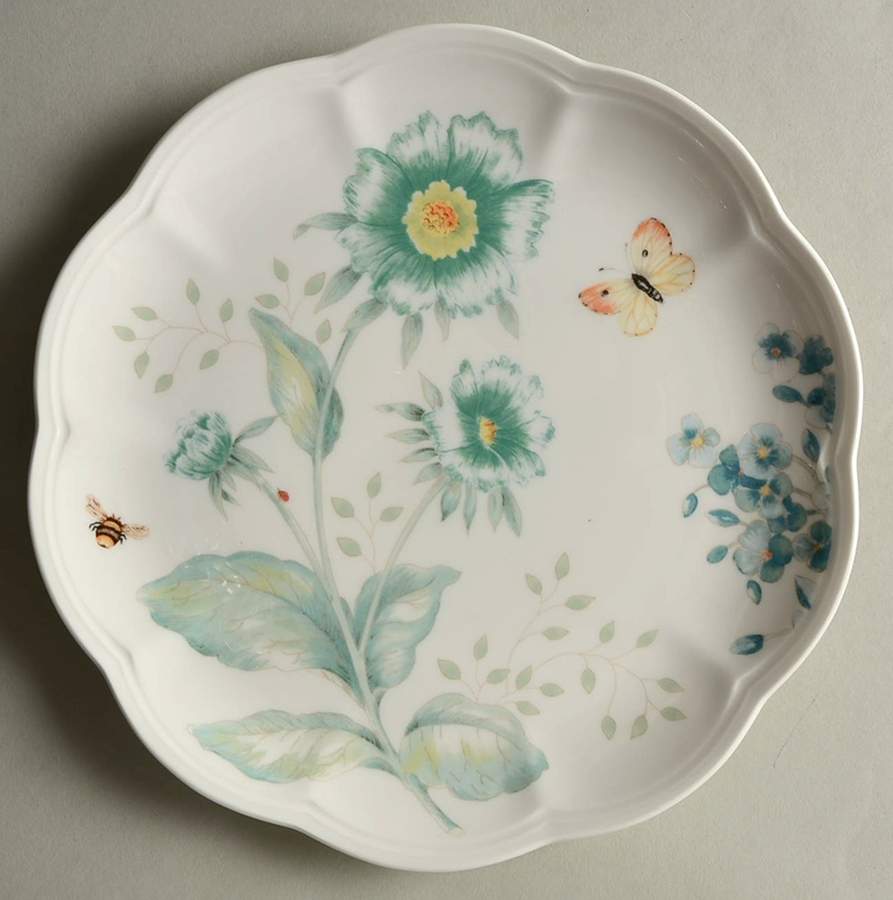 Butterfly Meadow Turquoise Salad/Dessert Plate by Lenox-1