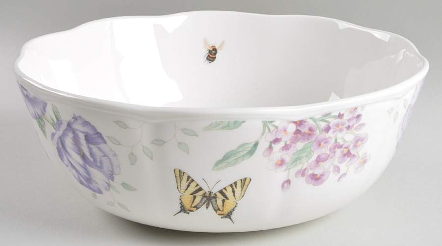 Butterfly Meadow Lavender 9" Round Serving Bowl by Lenox-1