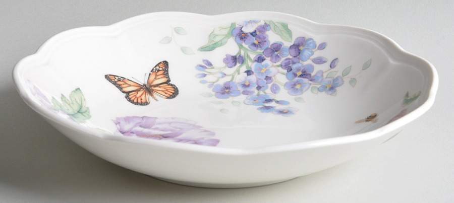 Butterfly Meadow Lavender 8" Soup/Pasta Bowl by Lenox-1