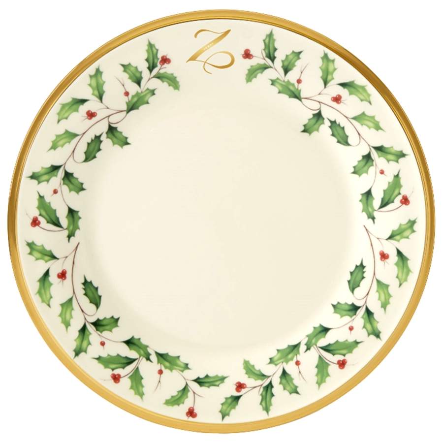 Holiday (Dimension) Accent Salad Plate Mono "Z" by Lenox-1
