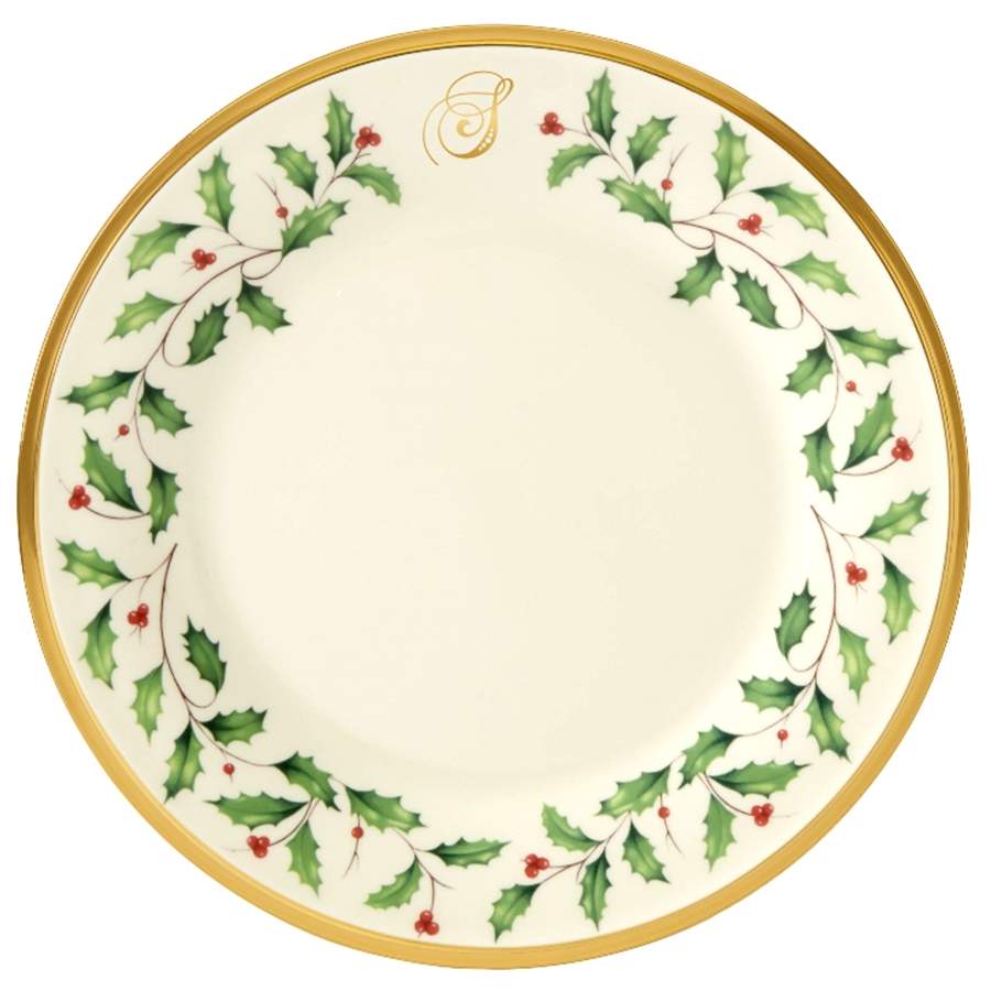 Holiday (Dimension) Accent Salad Plate Mono "S" by Lenox-1