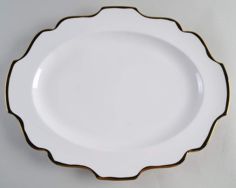 Contempo Luxe (Gold Trim) 16" Oval Serving Platter by Lenox-1