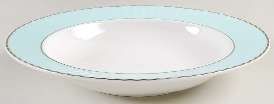 Pleated Colors Aqua 9" Soup/Pasta Bowl by Lenox-1