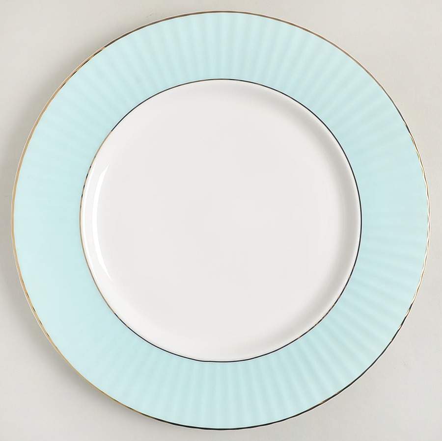 Pleated Colors Aqua Dinner Plate by Lenox-1