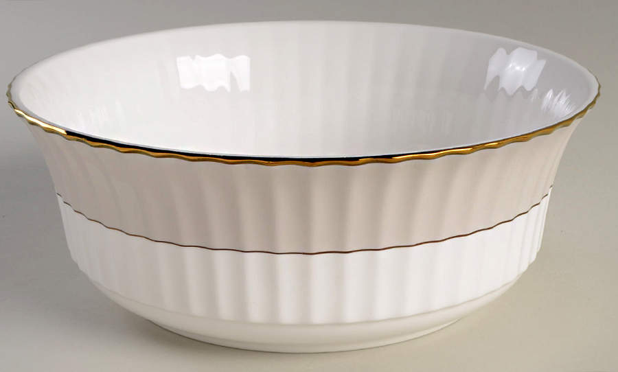 Pleated Colors Grey 9" Round Serving Bowl by Lenox-1
