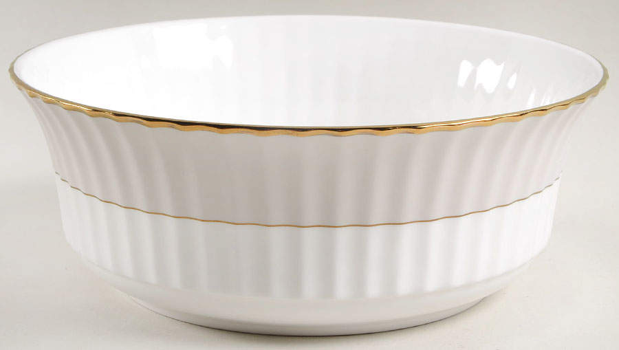 Pleated Colors Grey 9" Round Serving Bowl by Lenox-1