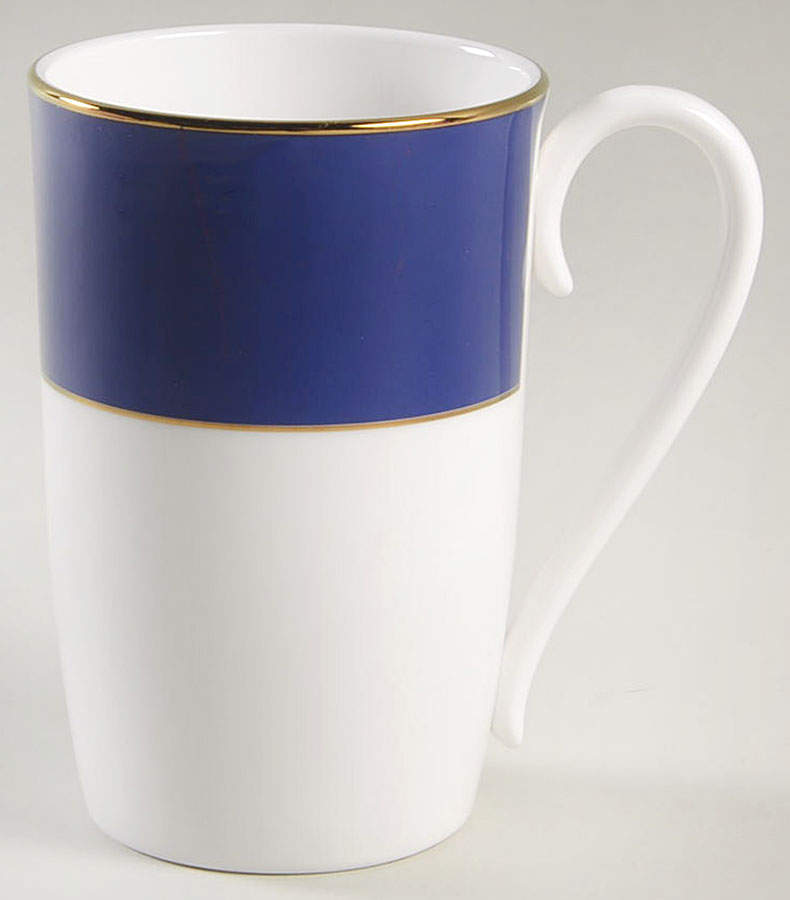 Pleated Colors Navy Blue Mug by Lenox-1