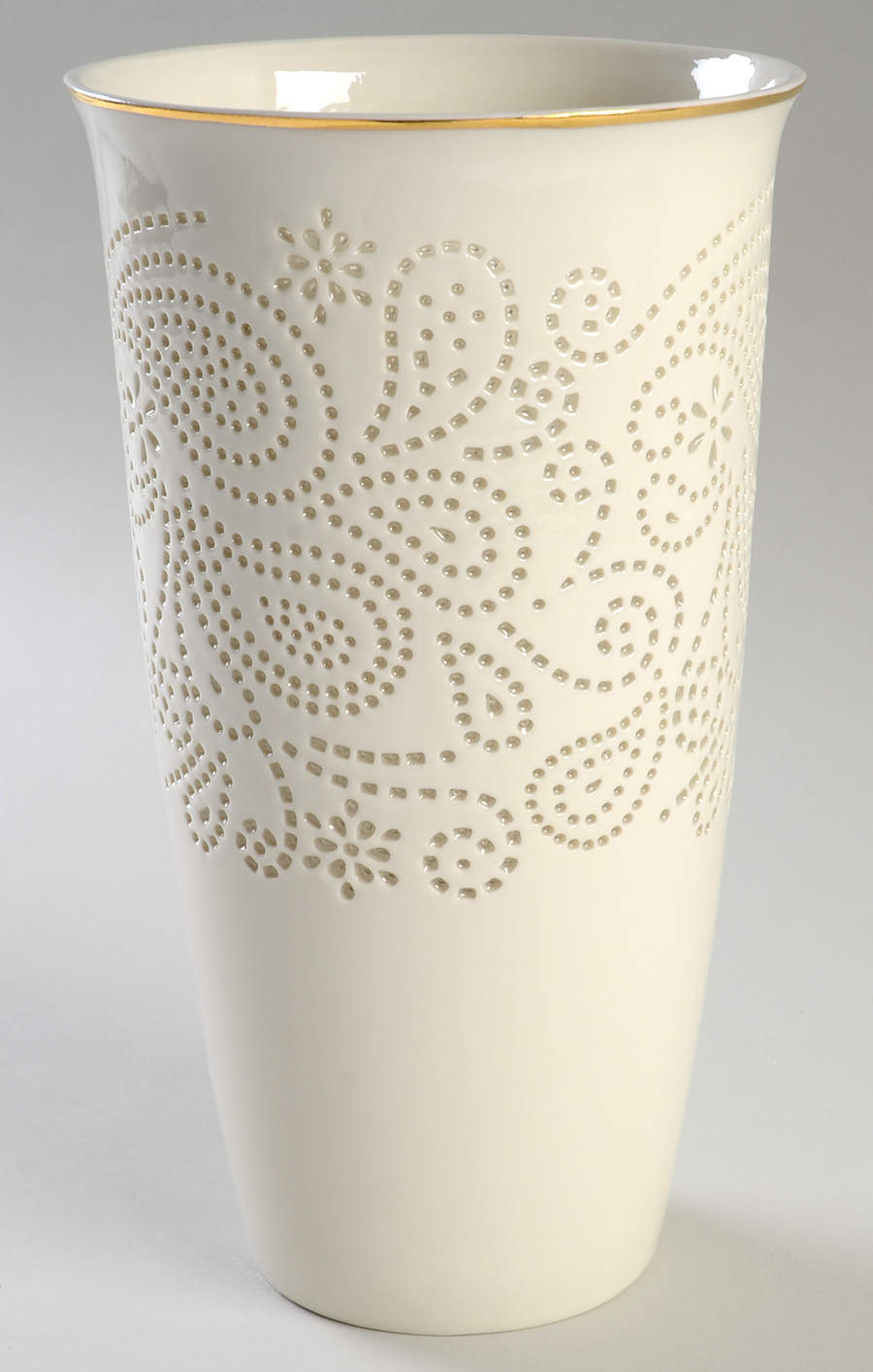 Pierced Paisley 10" Vase by Lenox-1