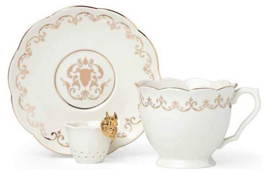 Beauty and the Beast Footed Cup & Saucer with Infuser Set by Lenox-1