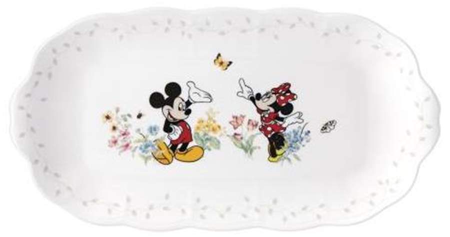 Mickey and Minnie in the Meadow Oblong Tray by Lenox-1