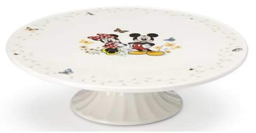 Mickey and Minnie in the Meadow Footed Cake Plate by Lenox-1