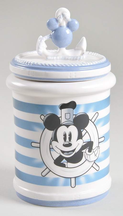 Anchors Away (Mickey and Minnie) Treat Jar & Lid by Lenox-1