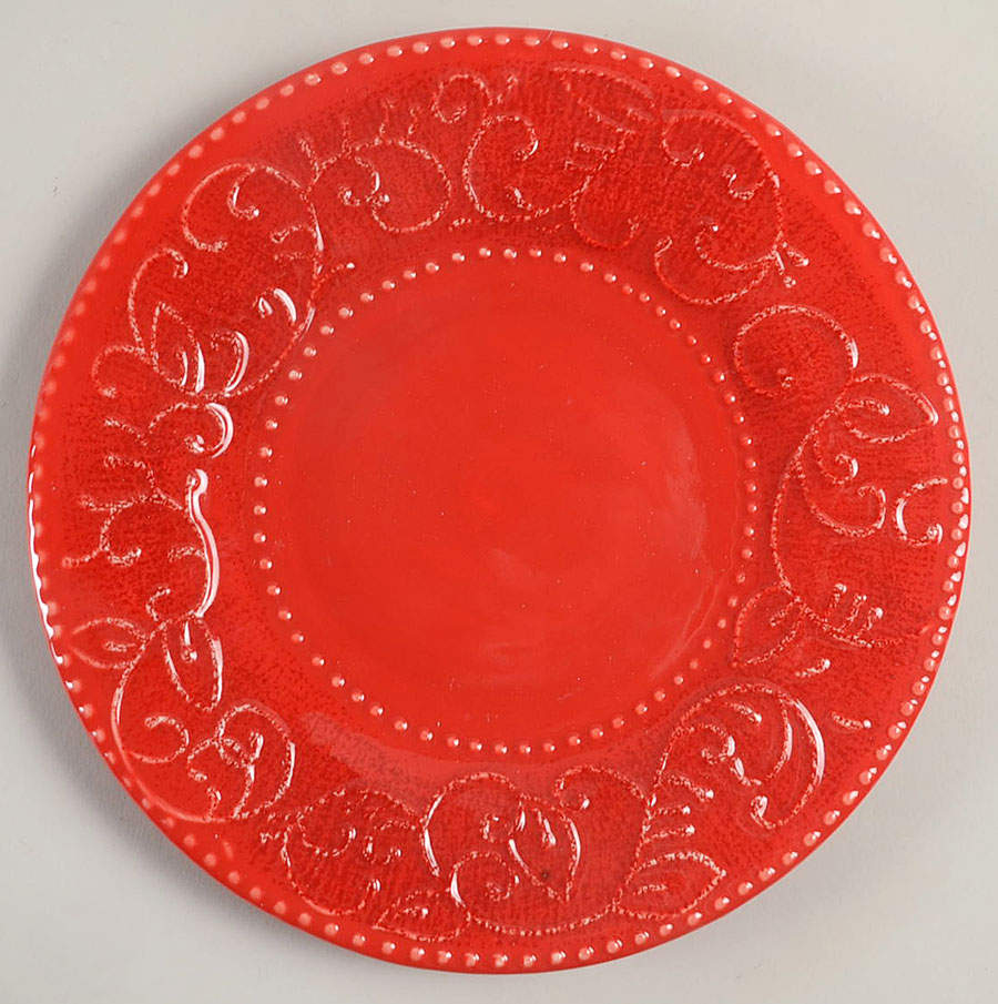 Cassis Red Salad/Dessert Plate by Laurie Gates-1