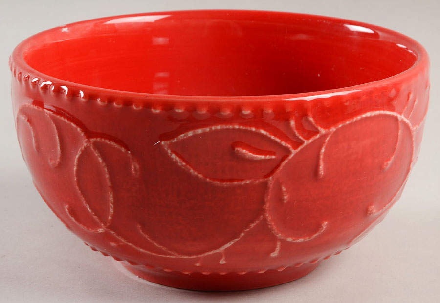 Cassis Red Soup/Cereal Bowl by Laurie Gates-1