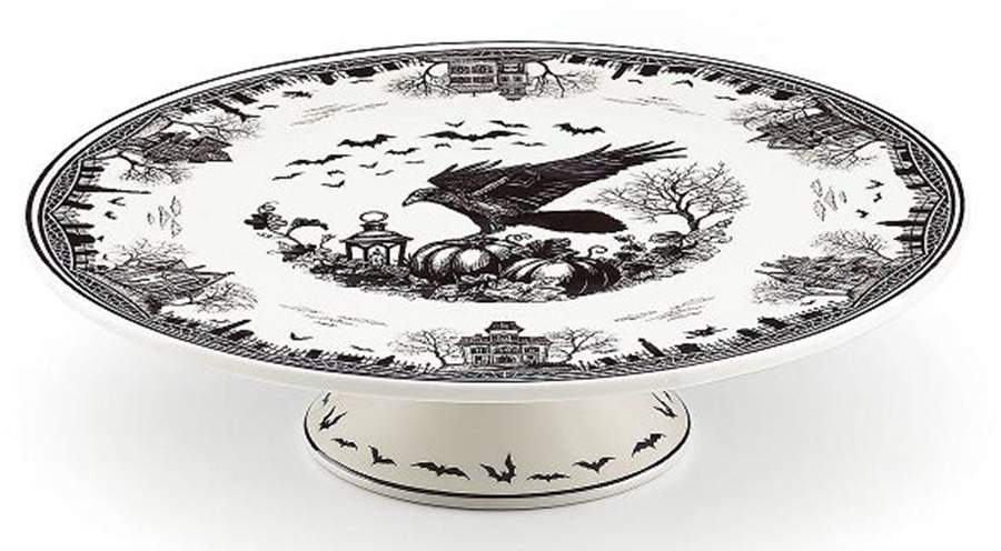 Haunted Village 11" Diameter Pedestal Cake Stand by Lenox-1