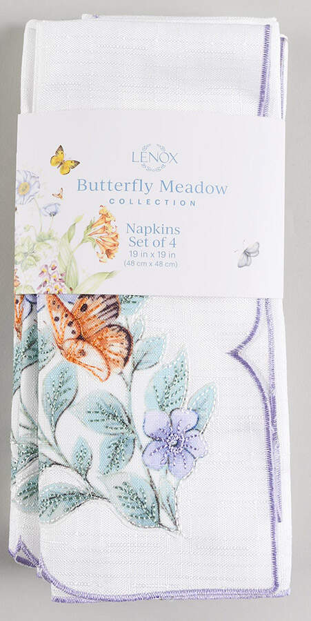 Butterfly Meadow Flutter Cloth Napkin - Set of 4 by Lenox-1