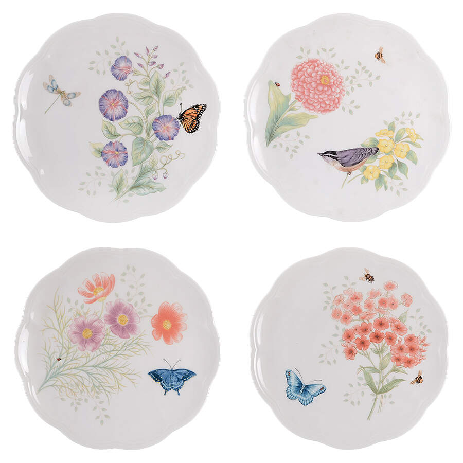 Butterfly Meadow Flutter Accent Salad Plate - Set of 4 by Lenox-1